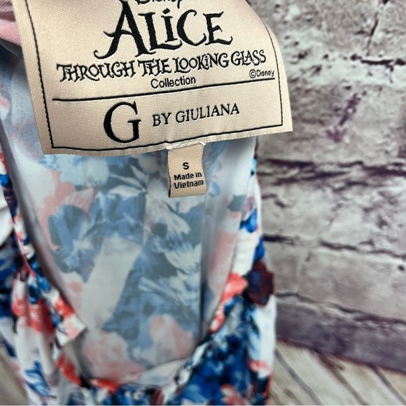 Disney Alice Through The Looking Glass Floral Tie Hem Blouse - Picture 9 of 11